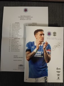 Rangers vs Hibernian | Match Programme & Teamsheet for sale on Ebay