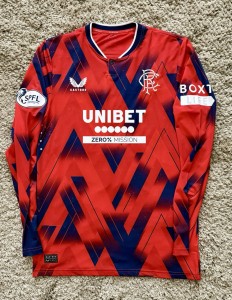 Rangers 23/24 Fourth Shirt Match Worn Shirt Scott Wright for sale on Ebay