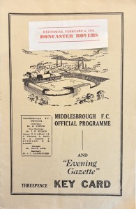 Middlesbrough v Doncaster Rovers F A Cup 4th round 1951/52 for sale on Ebay
