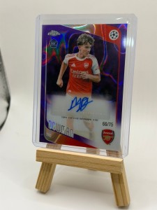 Max Dowman /75 Topps Chrome Auto Arsenal Rookie England for sale on Ebay