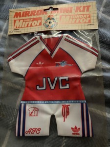 Very Rare Brand New 1988 Arsenal Car Window Hanger.  Mini Kit for sale on Ebay