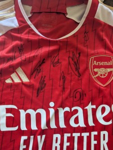 Arsenal Home Shirt Team signed with Certificate of Authenticity. Unworn with tag for sale on Ebay