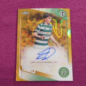Topps Chrome UCC 2025-26 Arne Engels Auto /50 Gold Wave Refractor Celtic FC  for sale on Ebay