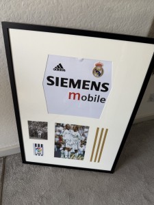 Real Madrid Signed Framed Shirt Display By David Beckham And Ronaldo Genuine for sale on Ebay