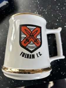 Fulham Fc Tankered With The Old Crest And 22Ct Gold Rims Around The Top/Bottom for sale on Ebay