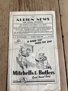 24 & 26 December 1949 West Bromwich Albion WBA v Manchester United + Reserves for sale on Ebay