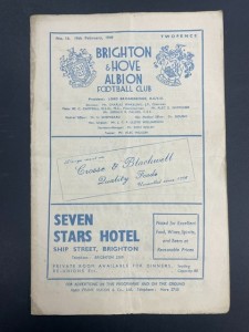 1948/49 BRIGHTON & HOVE ALBION V BOURNEMOUTH 19-02-1949 DIVISION 3 for sale on Ebay