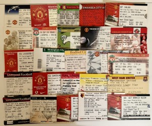 Manchester United Ticket Stubs 25 Different Tickets - No Duplicates for sale on Ebay