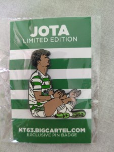 Jota Celtic hoidy pin badge for sale on Ebay