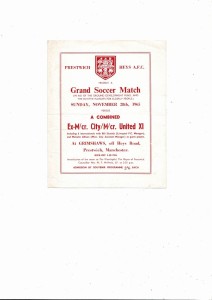 Prestwich Heys v Ex Manchester City & United combined Friendly Programme for sale on Ebay