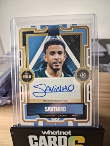 Savinho Auto Topps Gold Manchester City Premier League for sale on Ebay