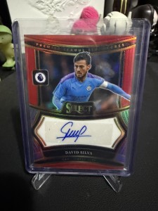 David Silva Red SP Auto - Manchester City - Panini Select 2024-25 for sale on Ebay