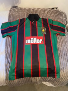 Aston villa Retro Shirt - Score Draw Edition. Large for sale on Ebay
