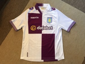 Aston Villa 2013/2014 Away Shirt (Size: XL Youths/Macron/Dafabet). for sale on Ebay