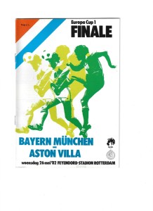 1982 European Cup Final Bayern Munich v Aston Villa - PROGRAMME for sale on Ebay