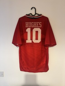 Manchester United 1994-1996 Home Football Shirt, HUGHES 10, Large for sale on Ebay