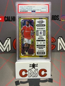 2022-23 chronicles Tyrell malacia ticket gold mojo /10 psa  10 Manchester United for sale on Ebay