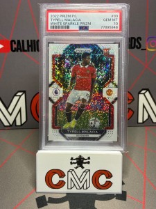 2022-23 prizm Tyrell Malacia RC white sparkle ssp psa 10 Manchester United for sale on Ebay