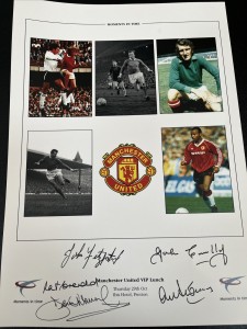 Manchester United FC Signed Print by 5 Team Players for sale on Ebay