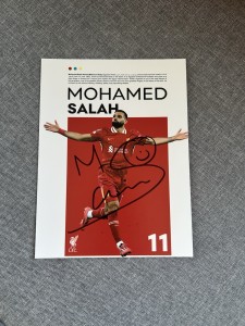 Hand Signed Liverpool Mo Salah Photo for sale on Ebay