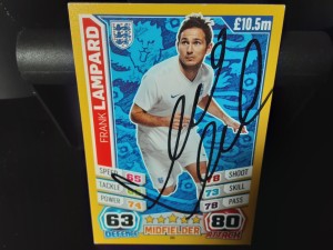 FRANK LAMPARD - ENGLAND Hand Signed Attax WORLD CUP 2014 Football trade card for sale on Ebay