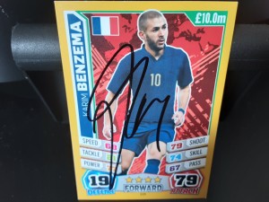 KARIM BENZEMA - FRANCE Hand Signed Attax WORLD CUP 2014 Football trade card for sale on Ebay