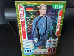 MANUEL NEUER - GERMANY Hand Signed Attax WORLD CUP 2014 Football trade card for sale on Ebay