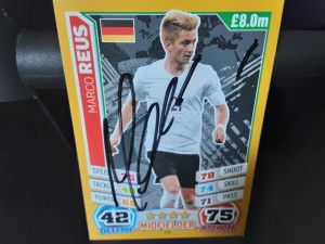 MARCO REUS - GERMANY Hand Signed Attax WORLD CUP 2014 Football trade card for sale on Ebay