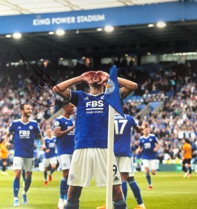 Jamie Vardy Hand Signed 12x12 Leicester Premier League Rare Photo + Verified COA for sale on Ebay