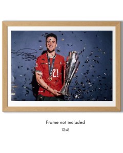 Diogo Jota Hand Signed Portugal 12x8 Iconic Euro Trophy Photo + Verified COA for sale on Ebay