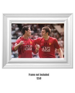 Cristiano Ronaldo & Micheal Carrick Hand Signed Man Utd 12x8 Photo Verified COA for sale on Ebay