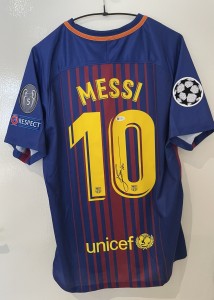 Lionel Messi Hand Signed Barcelona Home Shirt Beckett BAS for sale on Ebay