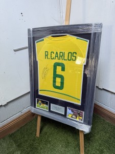Framed Signed Roberto Carlos Shirt With COA for sale on Ebay