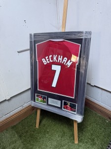 Framed David Beckham #7 Signed England Jersey Autographed Shirt With COA for sale on Ebay