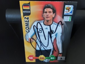 MARIO GOMEZ - GERMANY Hand Signed Panini WORLD CUP 2010 Football trade card for sale on Ebay