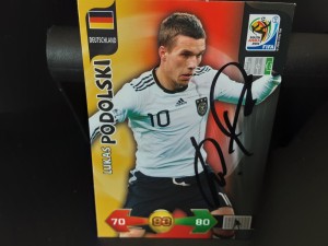 LUKAS PODOLSKI - GERMANY Hand Signed Panini WORLD CUP 2010 Football trade card for sale on Ebay