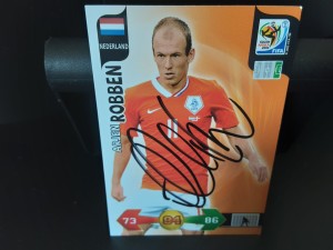ARJEN ROBBEN - HOLLAND Hand Signed Panini WORLD CUP 2010 Football trade card for sale on Ebay