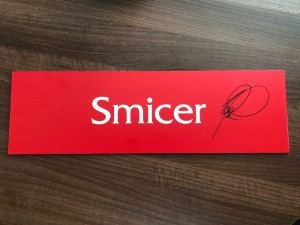 Vladimír Šmicer Signed Changing Room Name Plaque for sale on Ebay