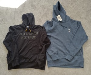 Tottenham Spurs Shirt  Hoodies x2 excellent both medium  for sale on Ebay