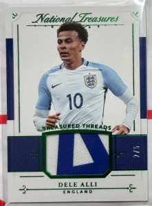2018 PANINI National Treasures Dele Alli Tottenham England 2/5 Jersey Card for sale on Ebay