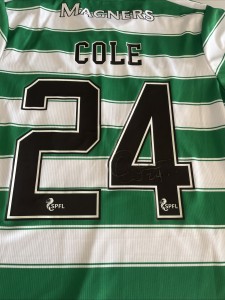 Celtic Adidas Home Shirt XL Adult Signed By Carlton Cole for sale on Ebay