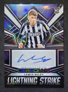Panini Obsidian Lightning Strike Newcastle Lewis Miley Rookie Card Auto /125 RC for sale on Ebay