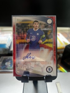25/26 Topps Carnival UCC Thiago Silva Auto Chelsea /5 Red for sale on Ebay