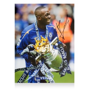 Claude Makelele Signed Chelsea 2005-06 PL Winner Photo COA (eBay Live 5/27) for sale on Ebay