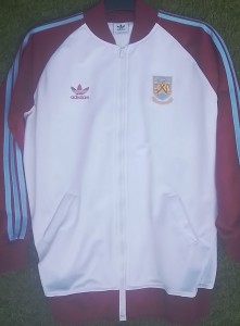 adidas West Ham United Training Jacket White Long Sleeves Football for sale on Ebay