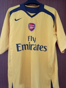 Arsenal Yellow Away Kit 2006- 2007 Size Medium men’s for sale on Ebay