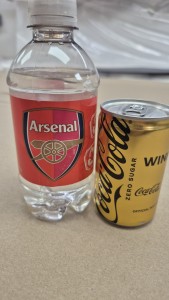 Arsenal CHAMPIONS water and GOLD Coca-Cola for sale on Ebay