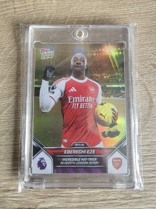 Topps NOW 2025/26 Eberechi Eze Arsenal NLD Hat Trick Foil Parallel # /50 for sale on Ebay