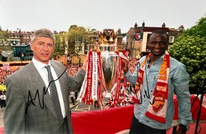 Patrick Vieira & Arsene Wenger Hand Signed Arsenal 12x8 Photo + Certified COA for sale on Ebay