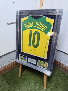 Ronaldinho Hand Signed Brazil Shirt R10 With COA for sale on Ebay